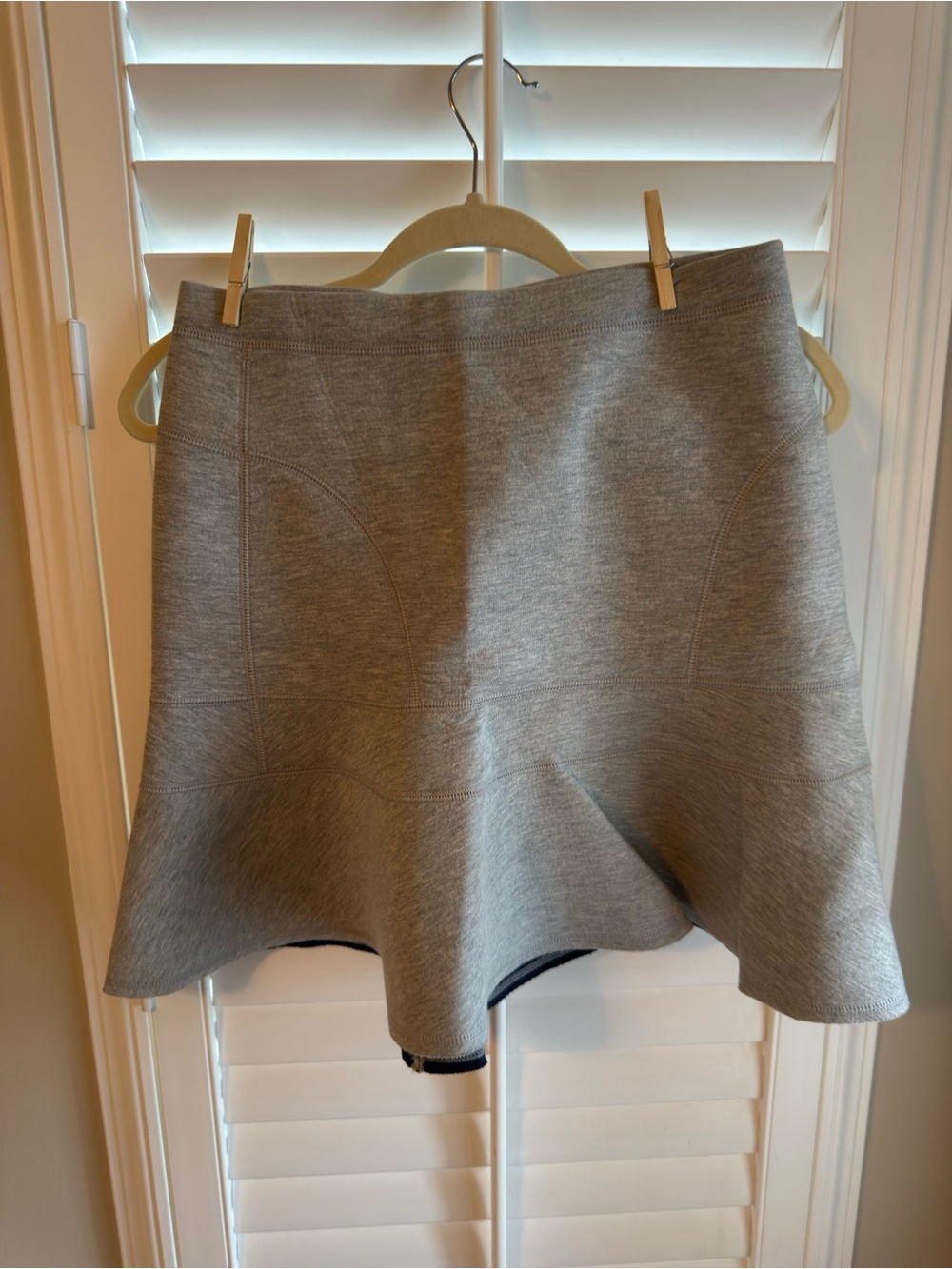 J. Crew Gray Flared Knit Skirt